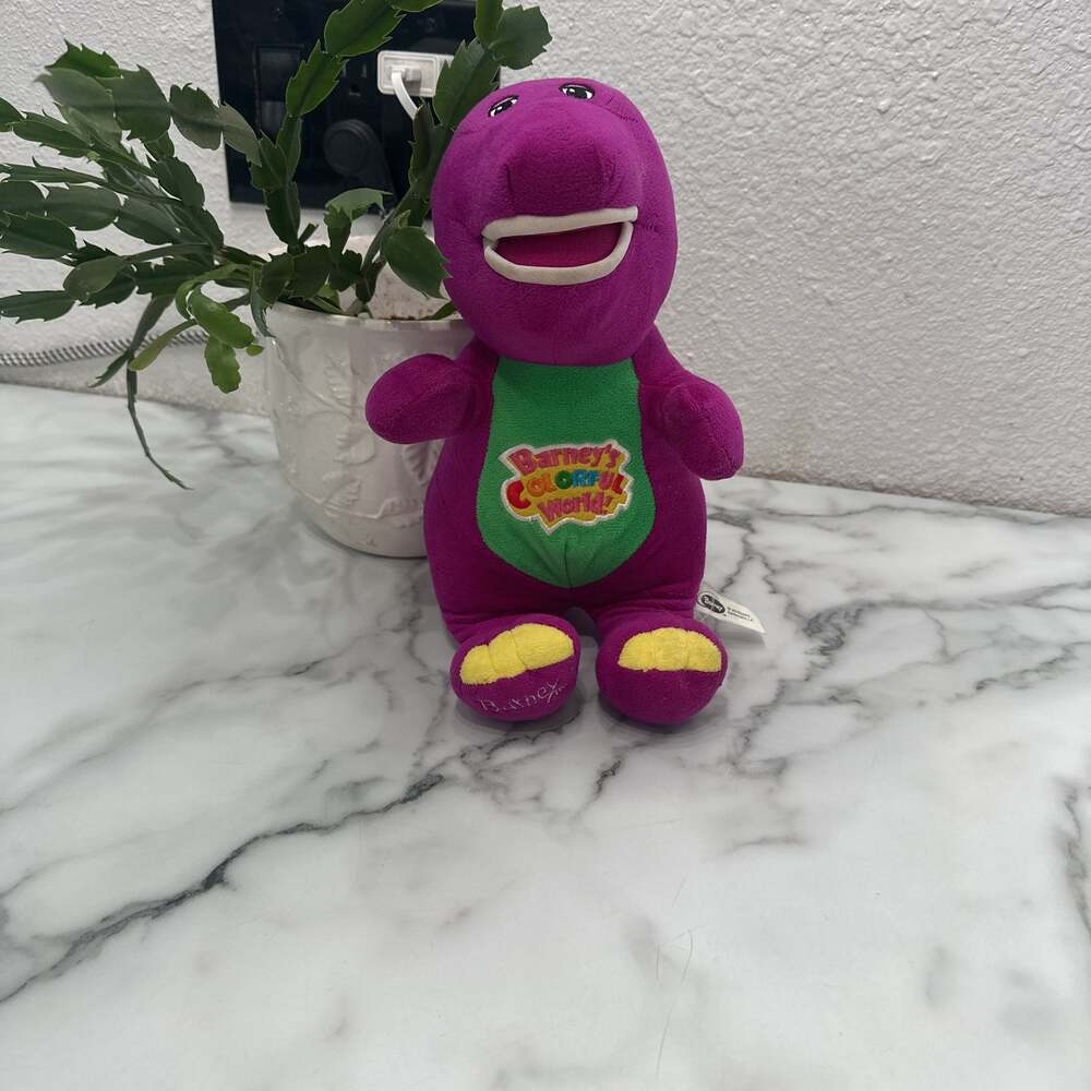 Barney‎ Purple Singing Dinosaur Colorful World Toy Animal 12" Stuffed Plush